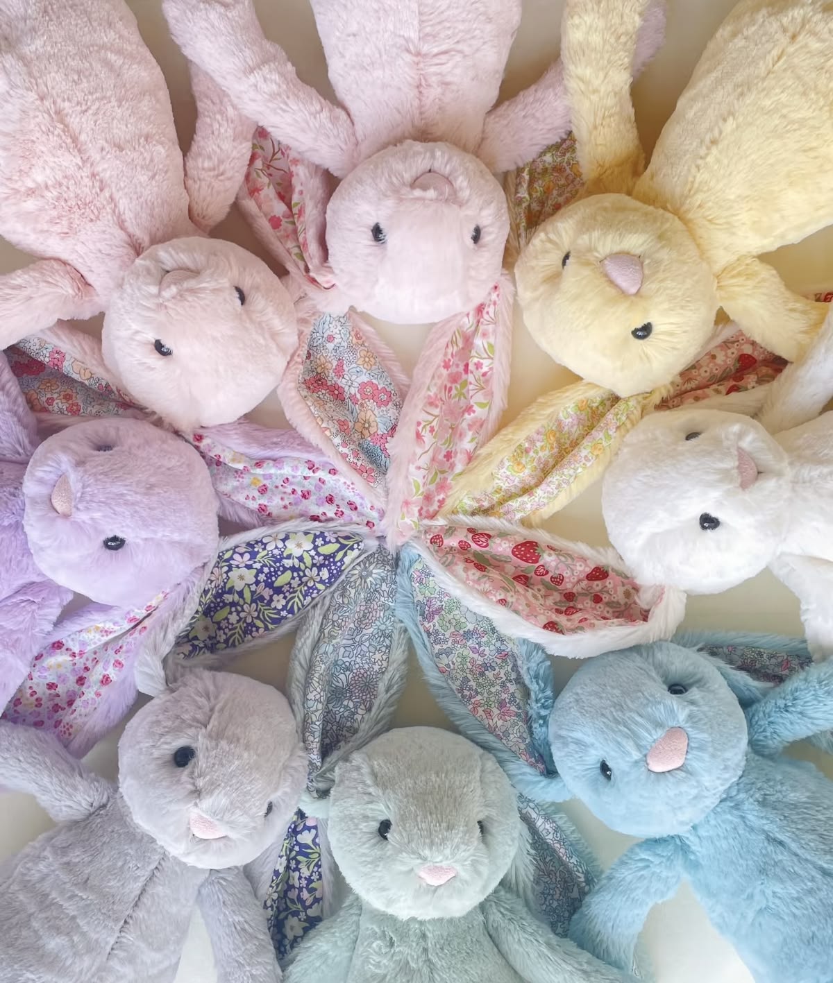 Coelhos Jellycat Blossom em várias cores | jellycat-coelhos-blossom-lollakids