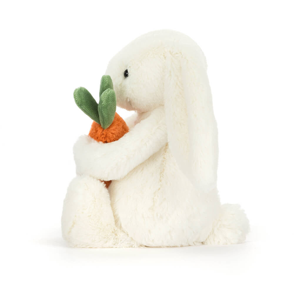 Coelho Bashful Branco Cenoura Pequeno da jellycat