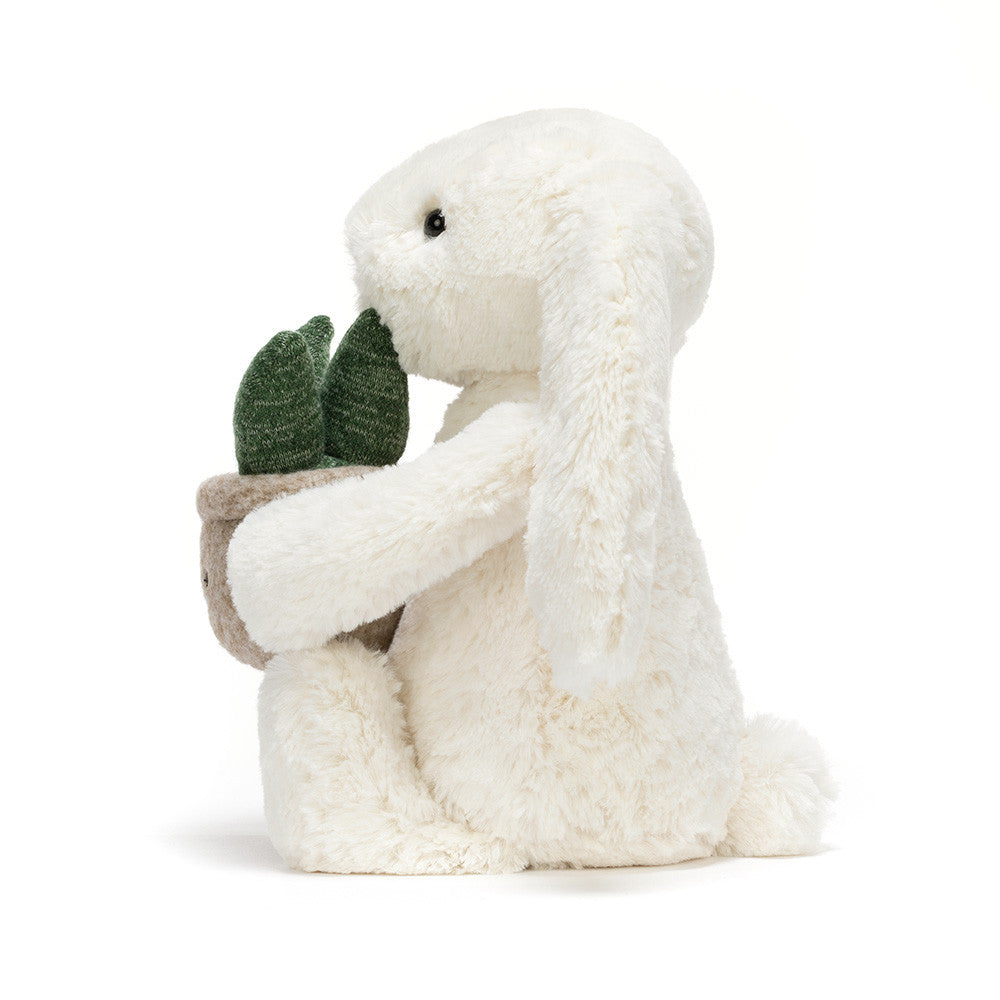 Coelhinha Creme com Planta Jellycat – Peluche Delicado