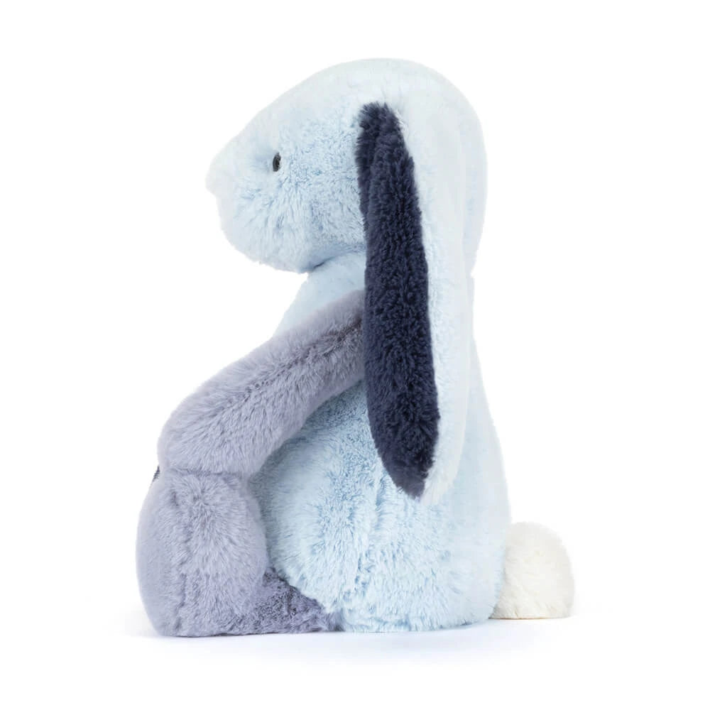 Pormenor do pelo e orelhas do Coelho Puddlesea Jellycat