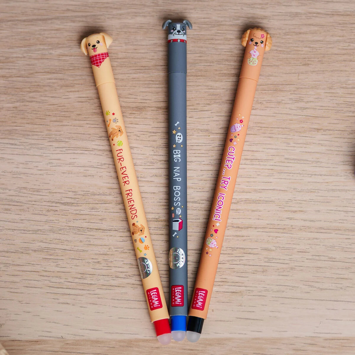 Conjunto de 3 Canetas Apagáveis | Fur-ever Friends