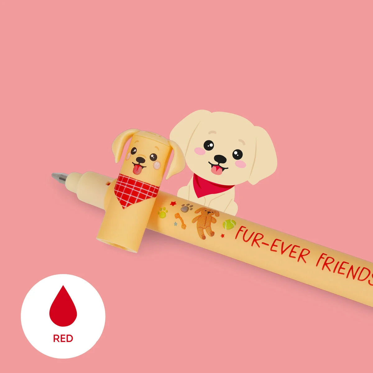 conjunto de 3 canetas apagáveis Legami Fur-ever Friends com cães