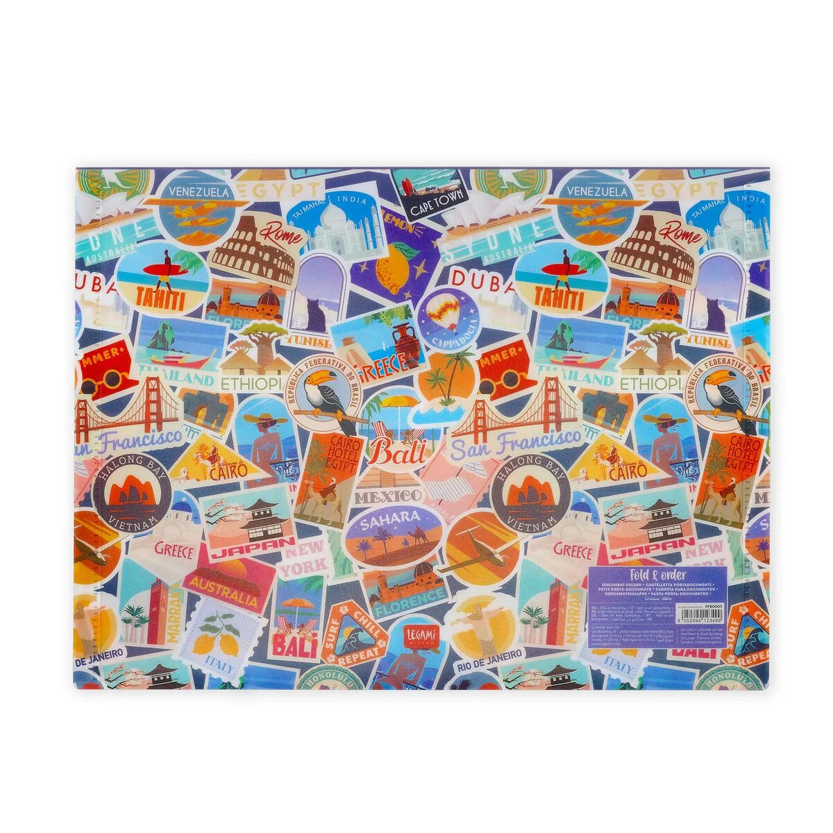 Pasta de Documentos Fold & Order – Travel Stickers
