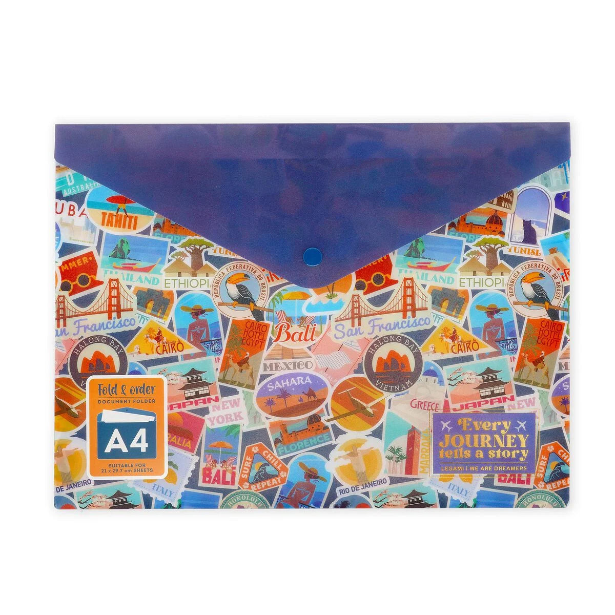 Pasta de Documentos Fold & Order – Travel Stickers