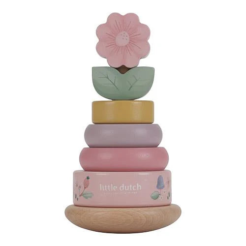 Little Dutch Anéis de Empilhar em Madeira – Fairy Garden (Rosa) 