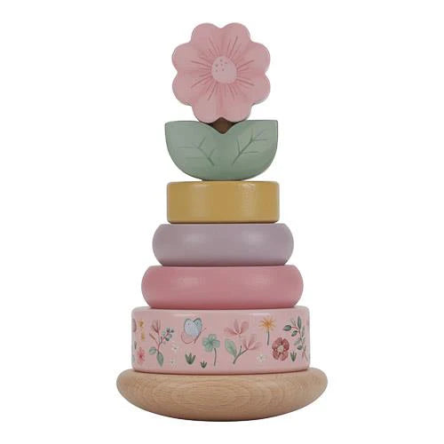 Little Dutch Anéis de Empilhar em Madeira – Fairy Garden (Rosa) 