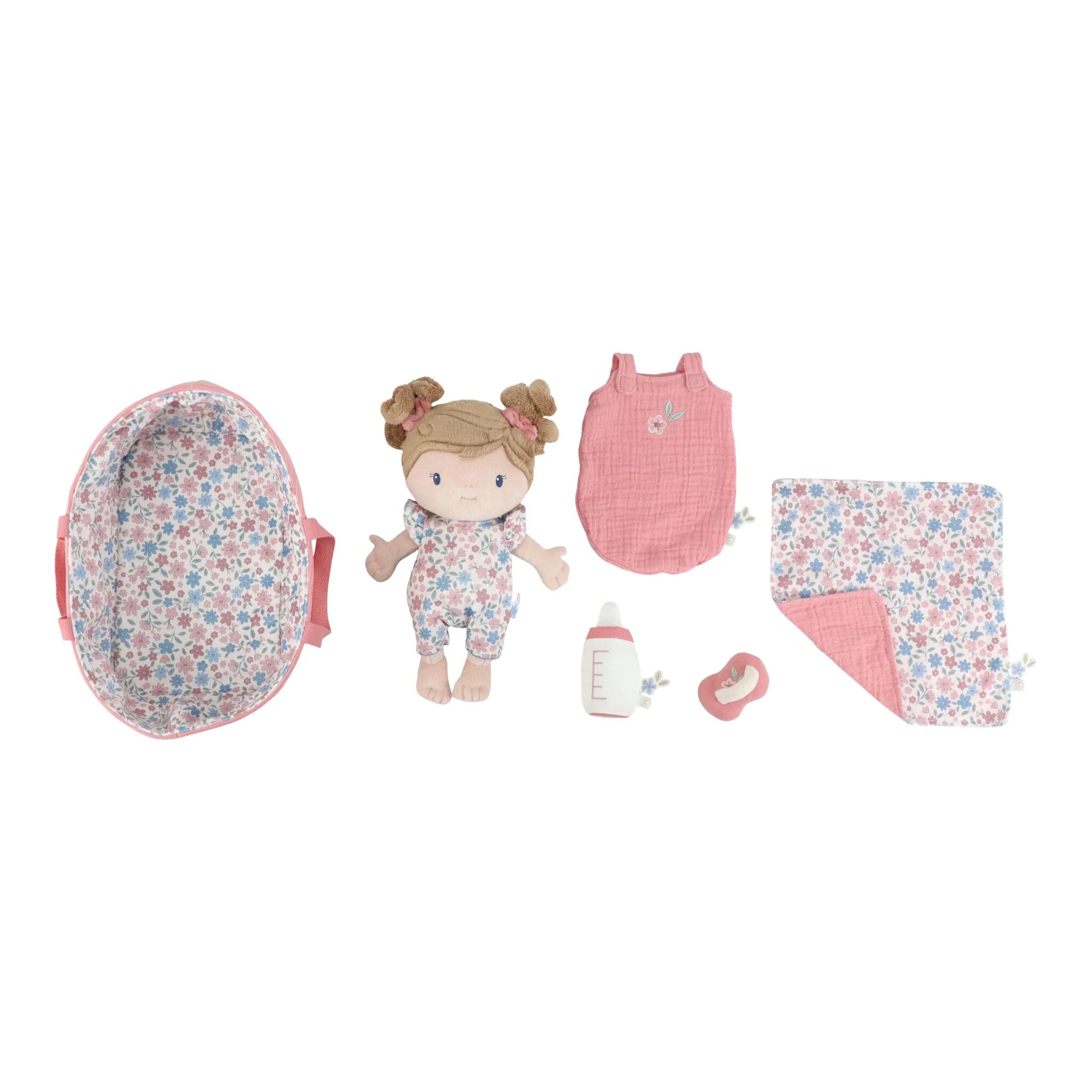Boneca bebé Rosa Little Dutch na alcofa