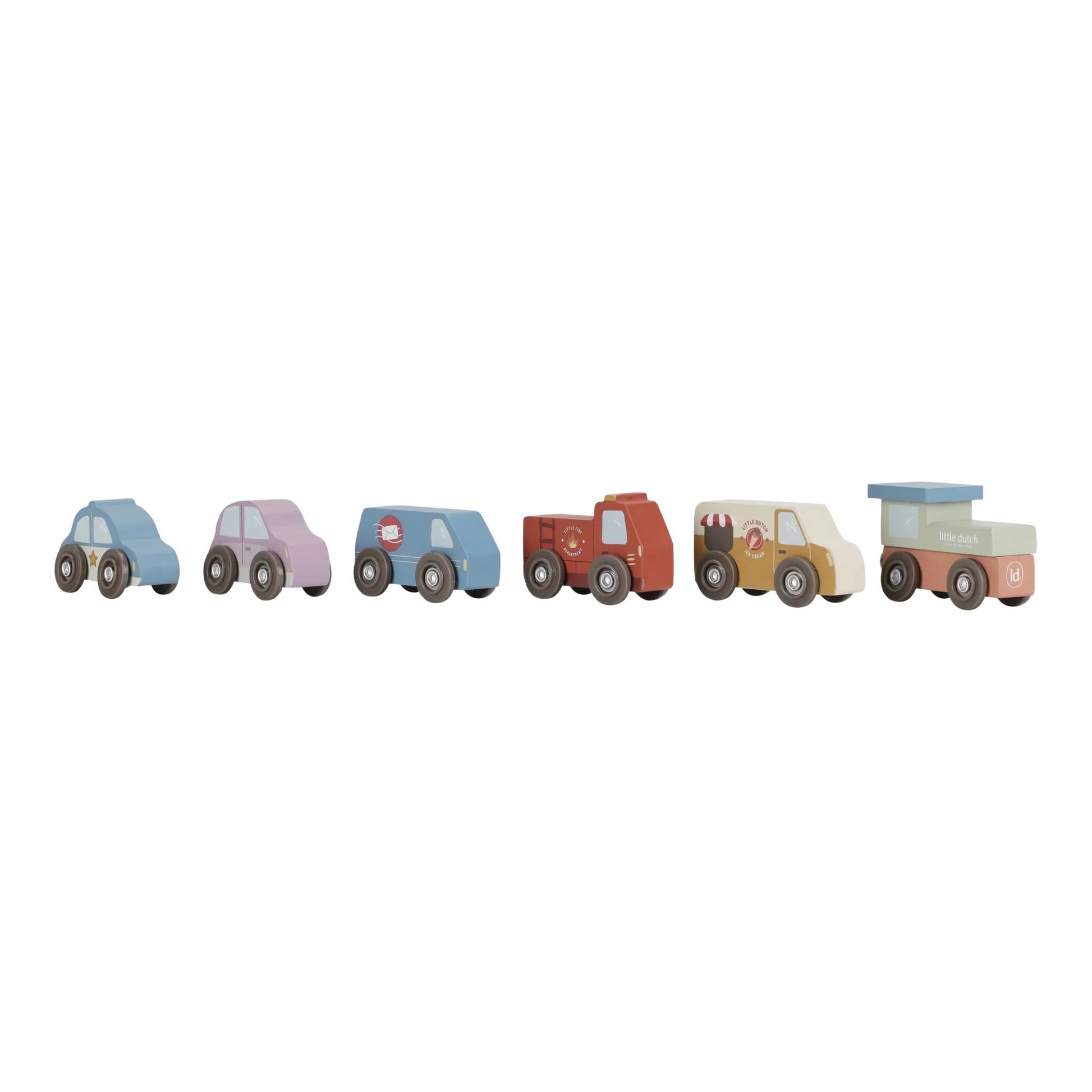 Little Dutch Blocos de Empilhar c/ Carros 