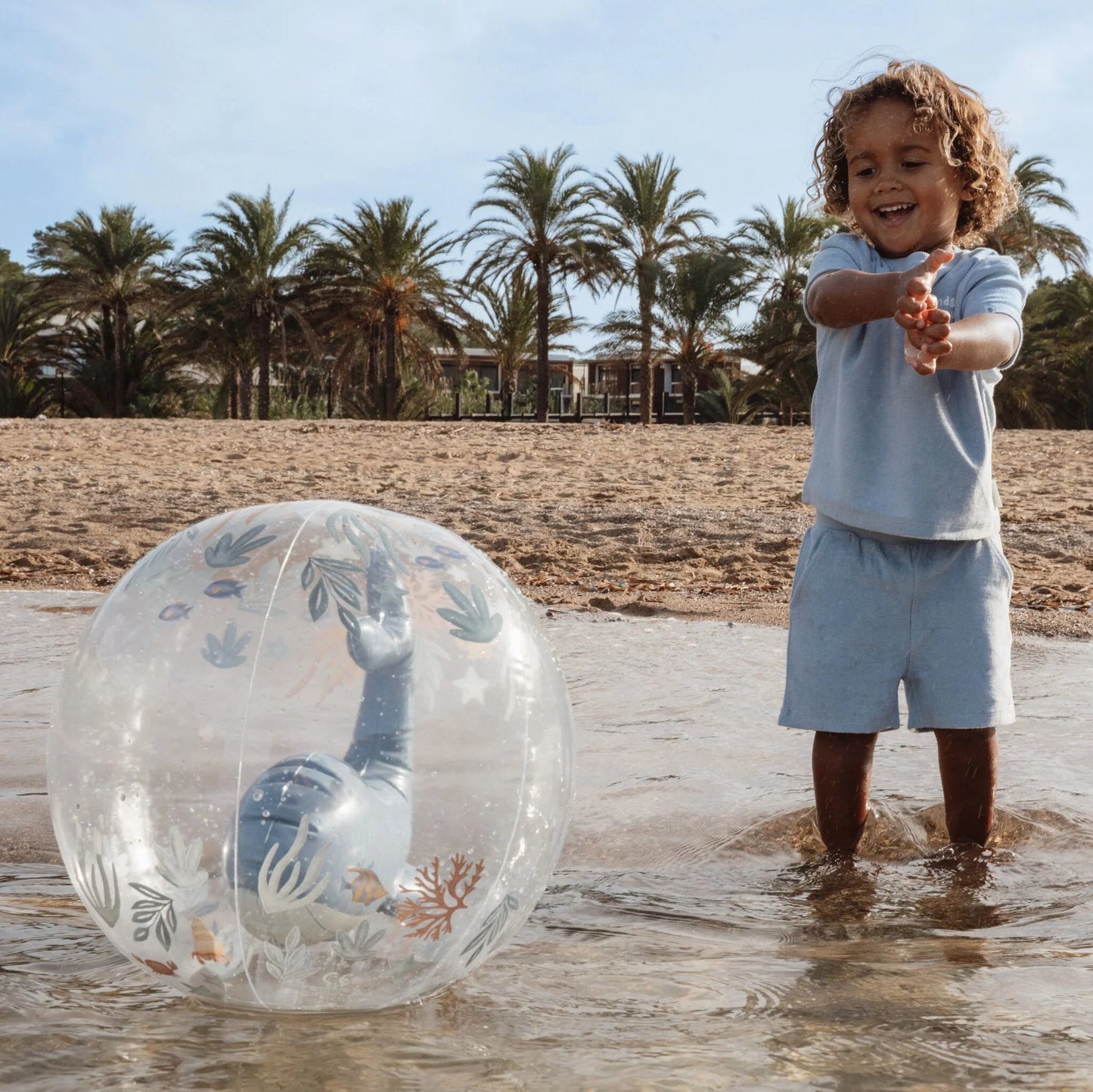 Bola praia criança 3D baleia Ocean World 35 cm