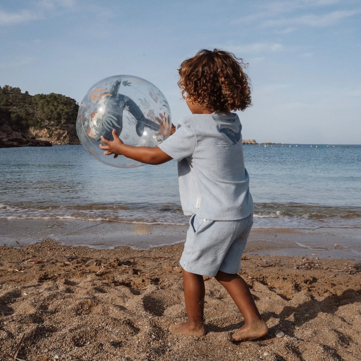 Bola praia criança 3D baleia Ocean World 35 cm