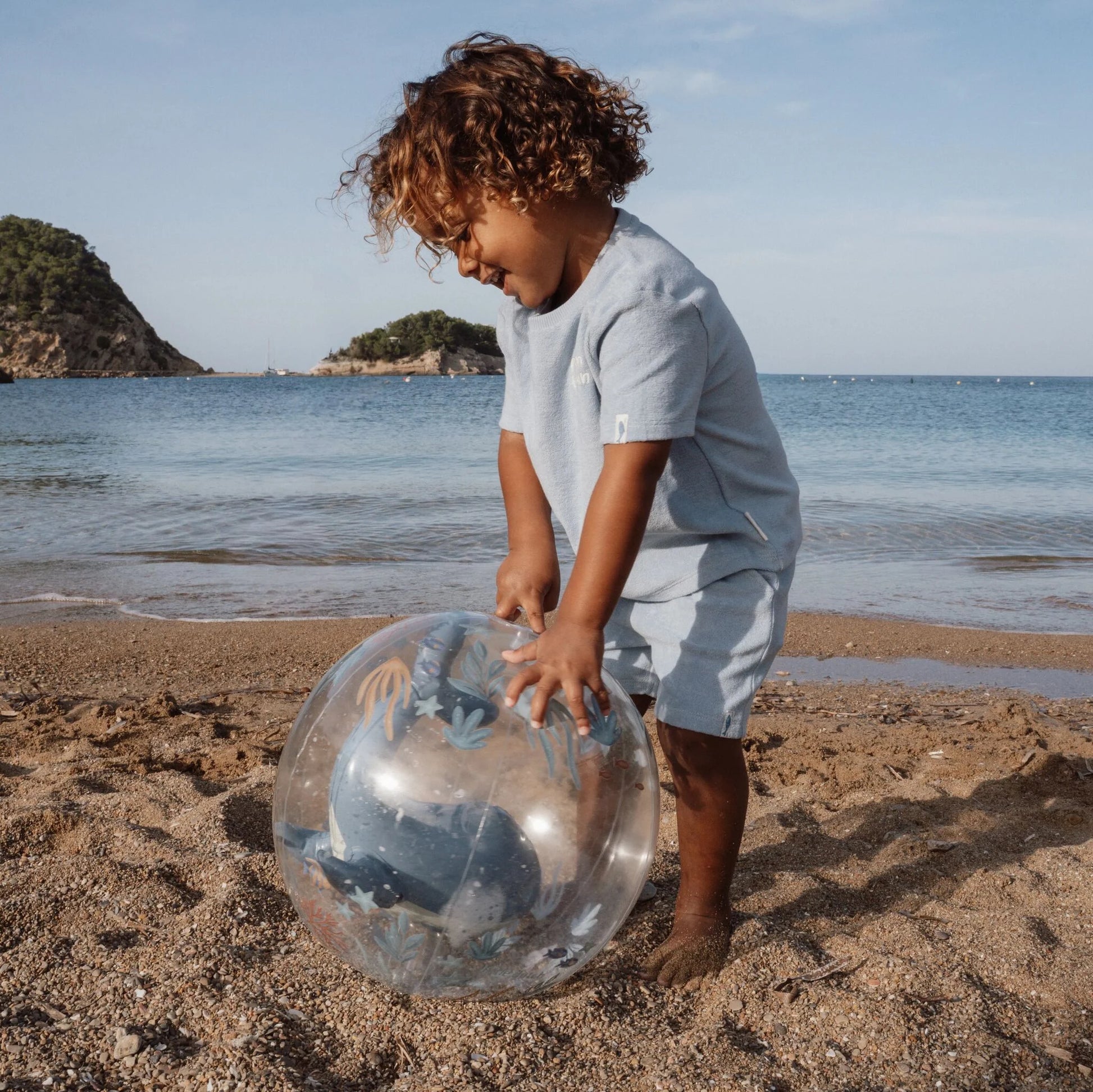 Bola praia criança 3D baleia Ocean World 35 cm