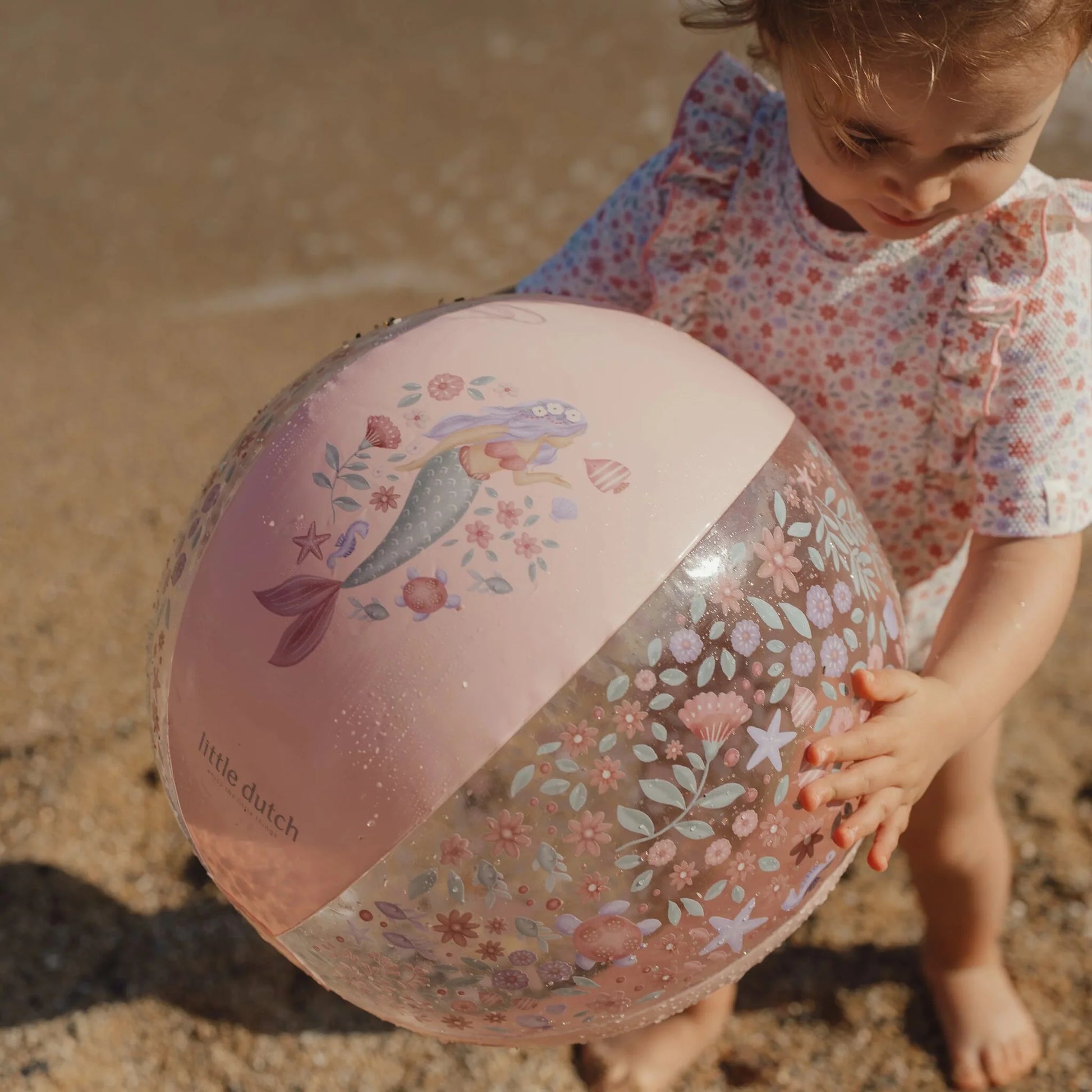 Bola de Praia Dreamy Mermaid Rosa – Diversão no Verão