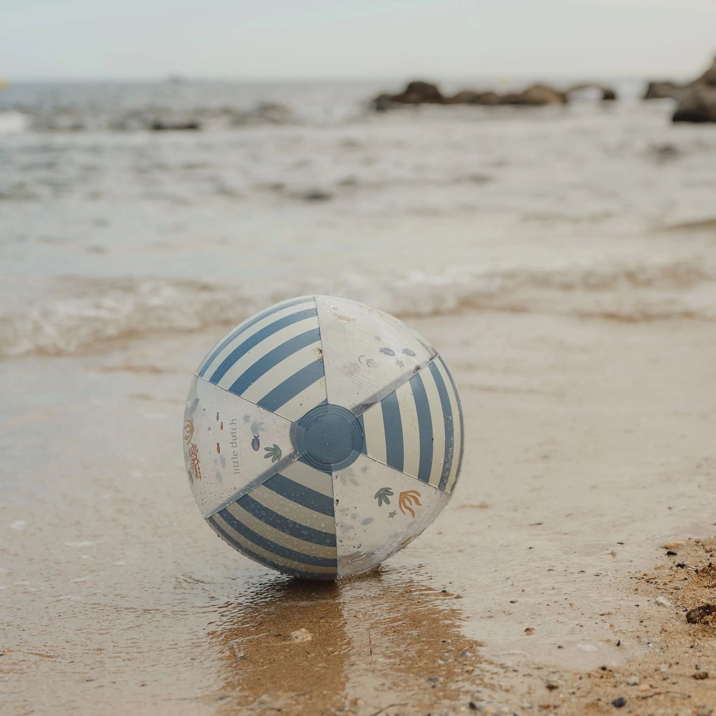 Bola praia criança Ocean World azul 35 cm