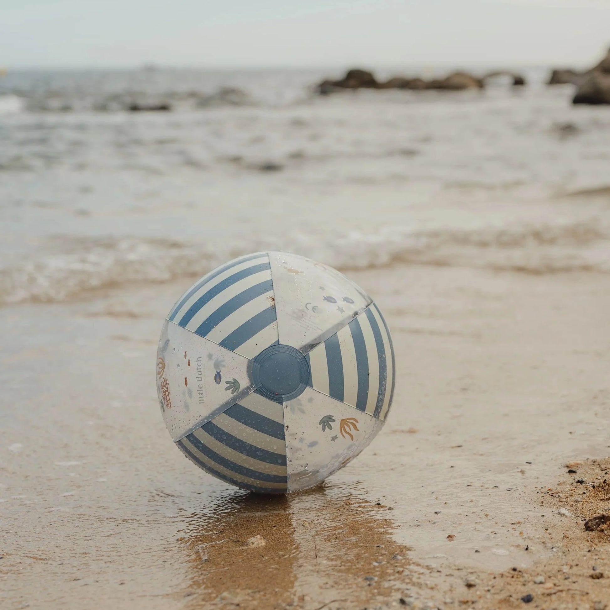 Bola praia criança Ocean World azul 35 cm