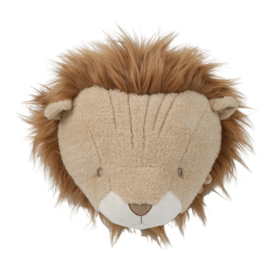 Cabeça Decorativa de Leão Amarelo Little Dutch Safari Friends de frente