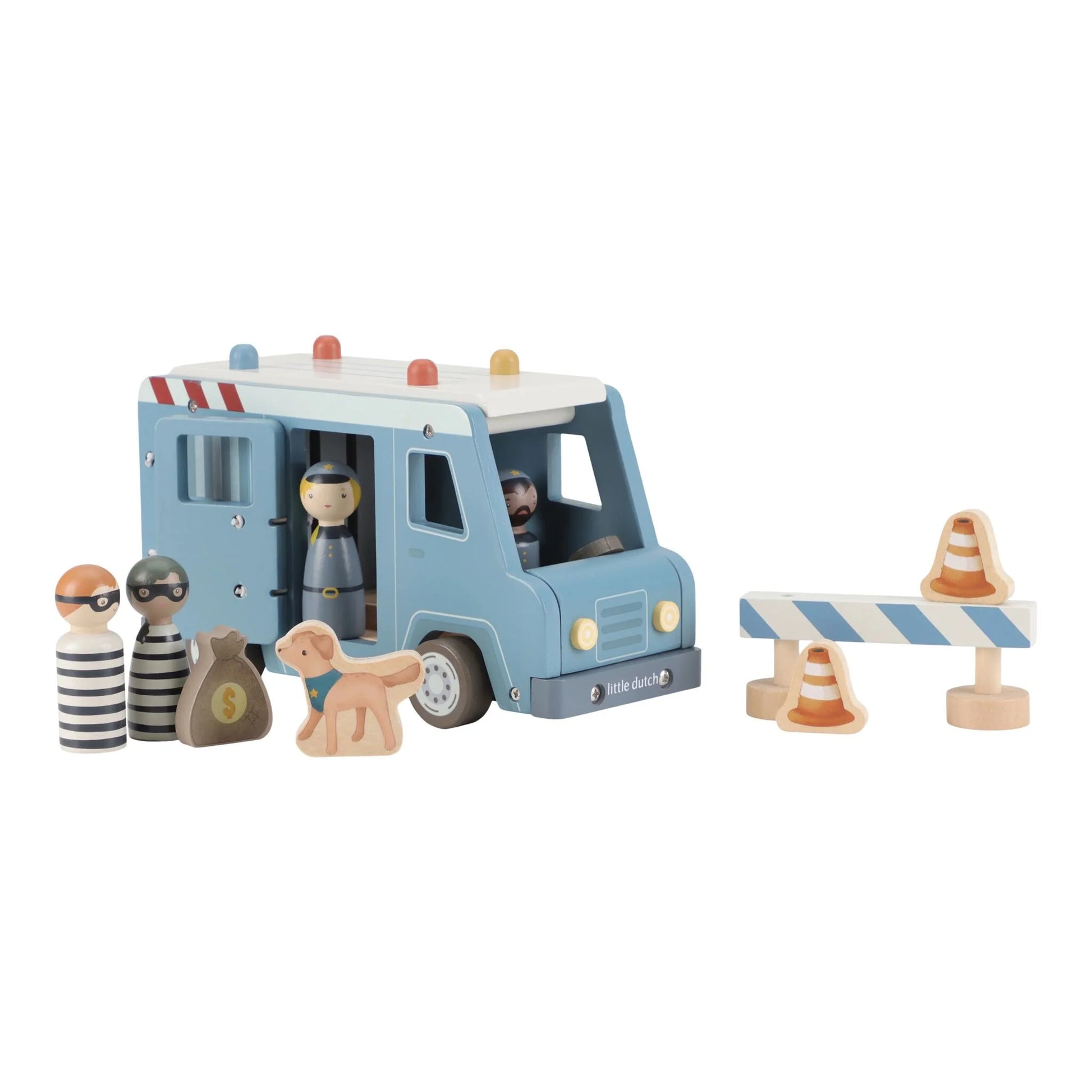 Little Dutch Carrinha Polícia Madeira Azul 