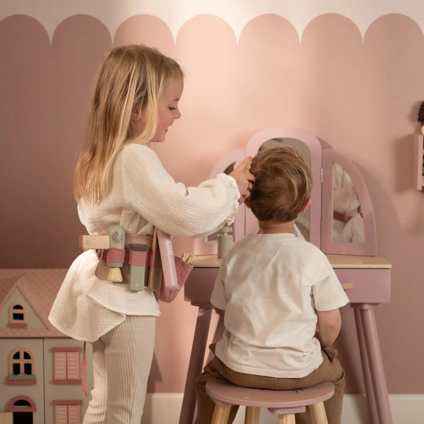 Little Dutch Conjunto de Barbeiro em Madeira (10 Peças) com Cinto – 3+