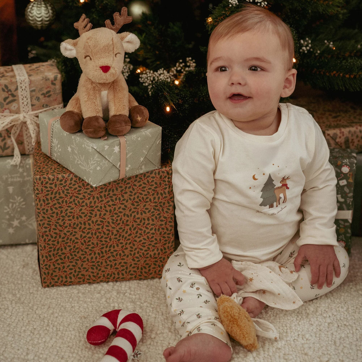 Rena de peluche do conjunto de Natal | little-dutch-conjunto-natal-bebe-lollakids