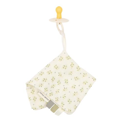Pormenor das etiquetas do doudou em musselina | little-dutch-doudou-musselina-blueberry-leaves-lollakids