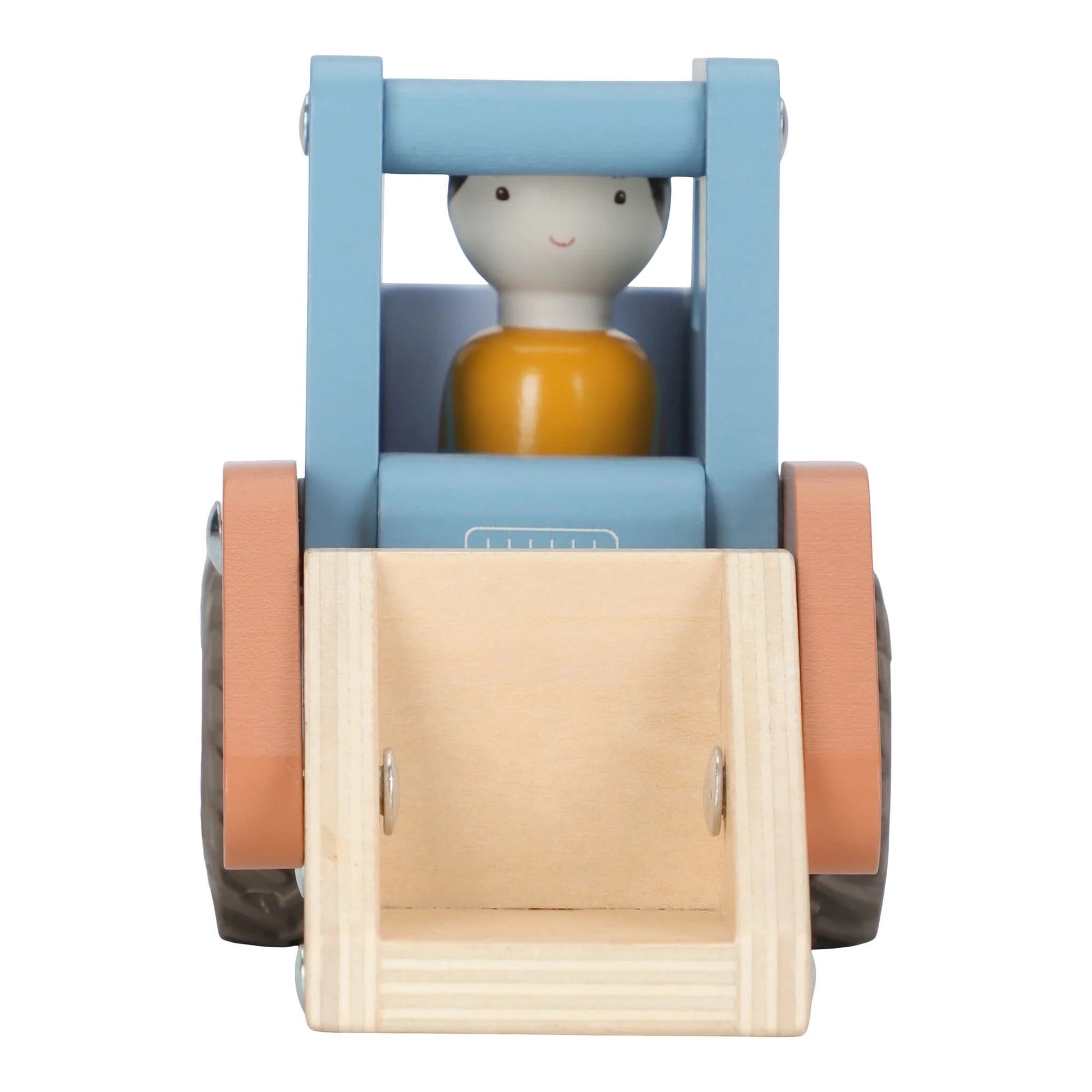 Little Dutch Bulldozer de Madeira, Rodas de Borracha