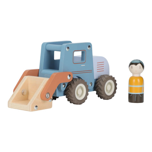 Little Dutch Bulldozer de Madeira, Rodas de Borracha