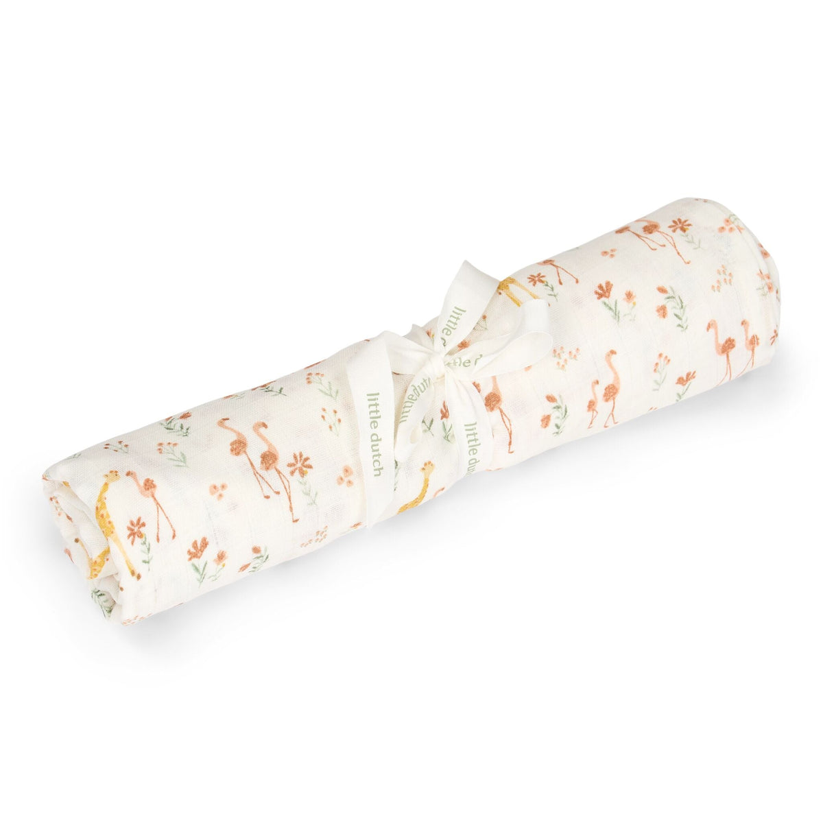 Fralda de musselina 120x120 com padrão Blooming Safari | little-dutch-fralda-musselina-blooming-safari-lollakids