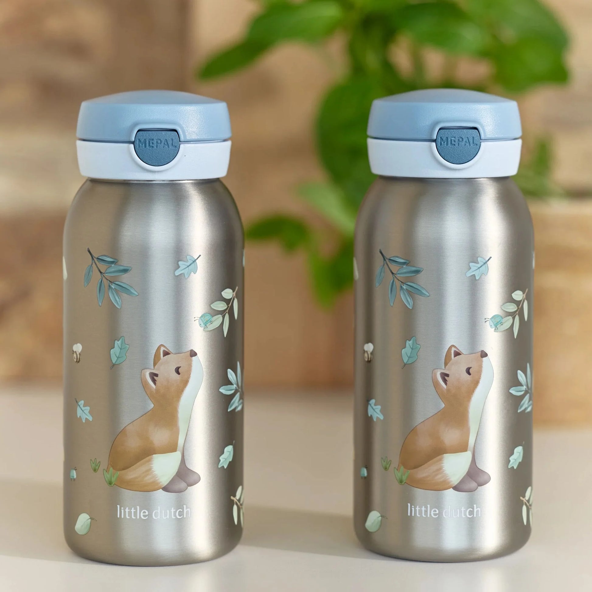 Garrafa Pop-Up Inox 600 ml Forest Friends Mepal