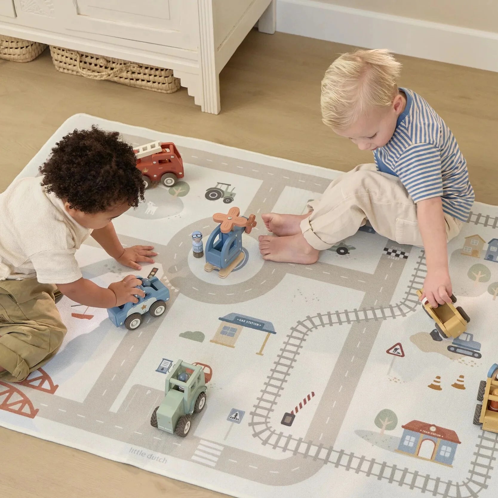 Helicóptero de madeira Little Dutch azul
