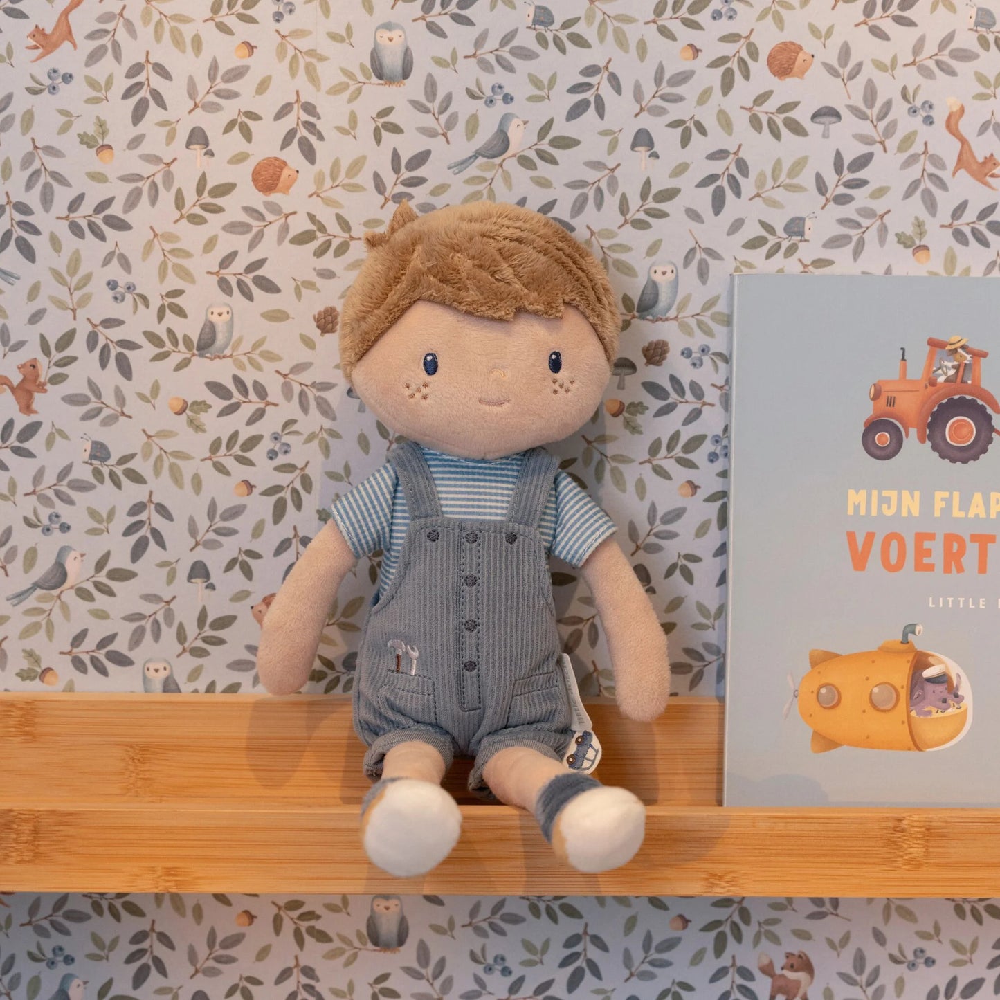 Boneco de Mimo Jim 10 cm Azul | Boneco Macio para Bebé