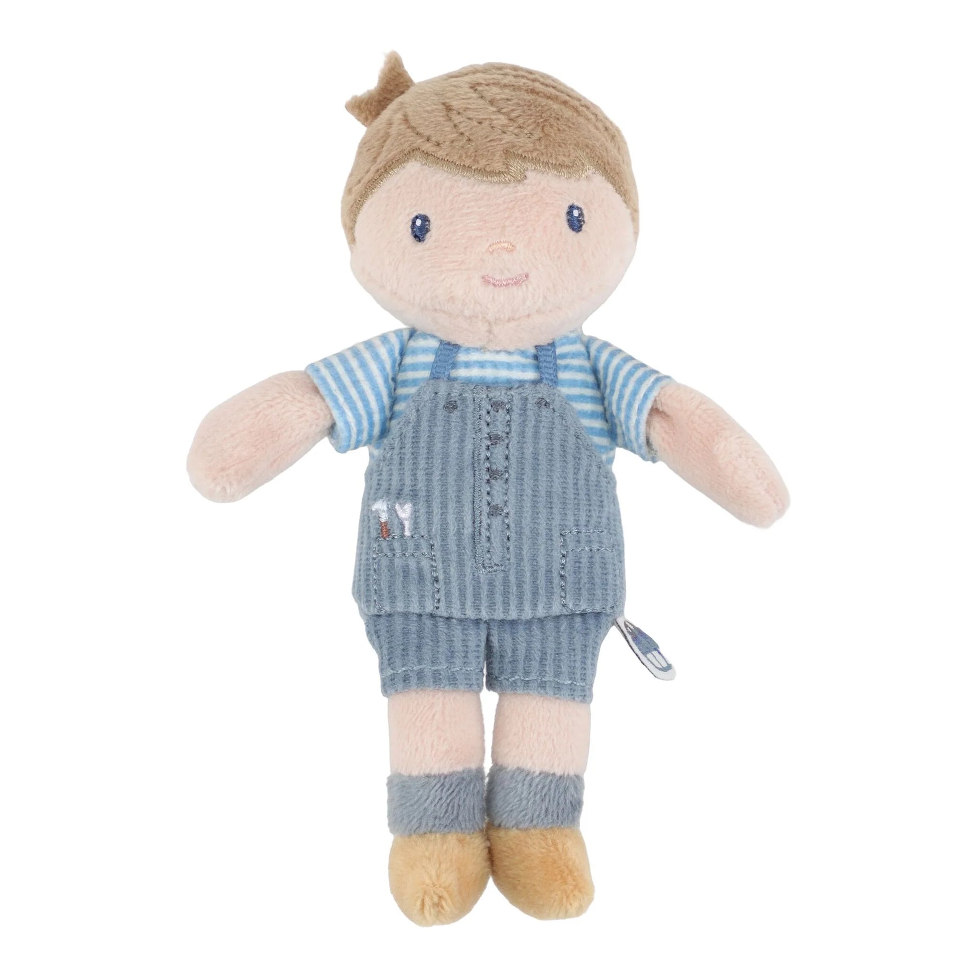 Boneco de Mimo Jim 10 cm Azul | Boneco Macio para Bebé