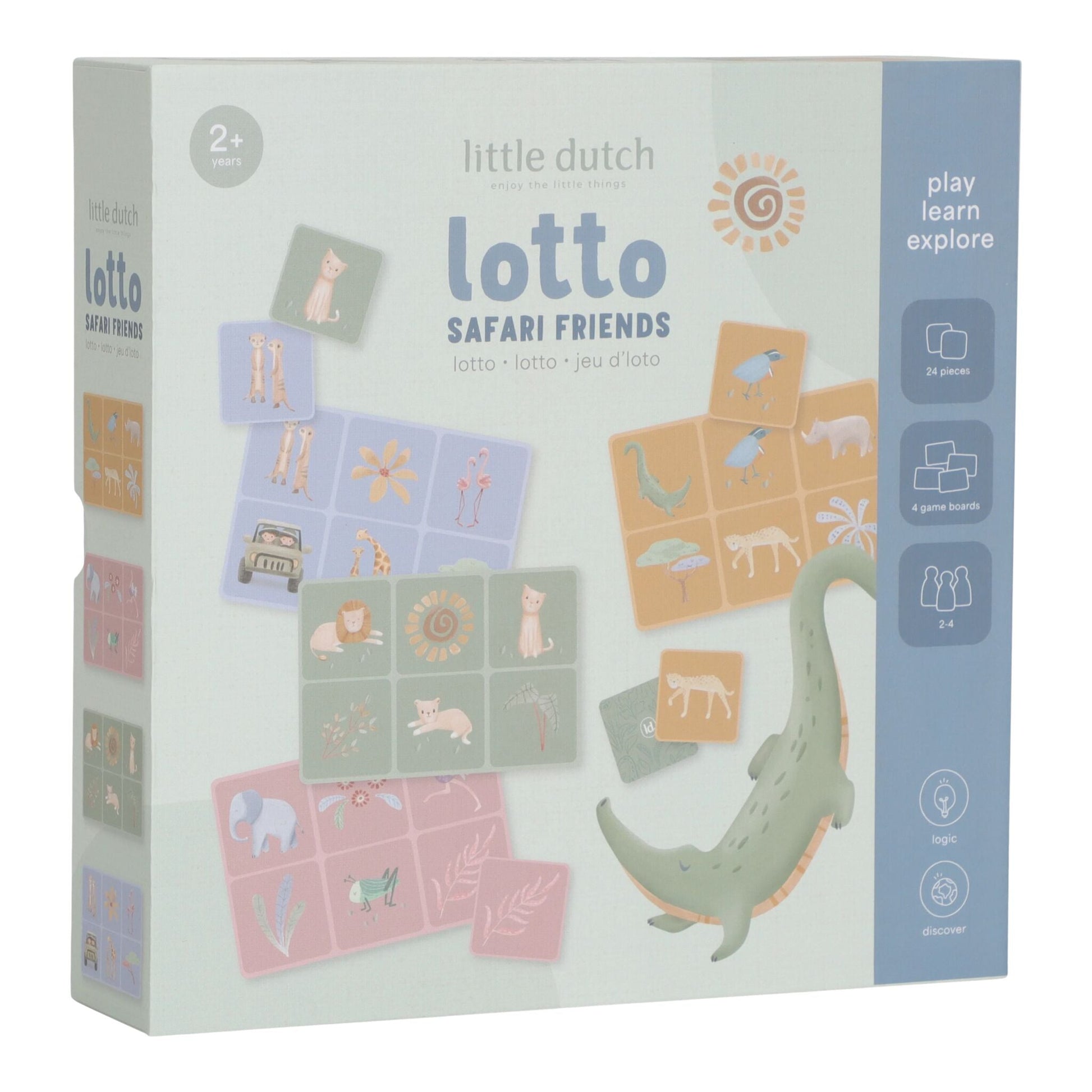 Jogo do Lotto Safari Friends aberto com cartas de animais | little-dutch-jogo-lotto-safari-friends-lollakids