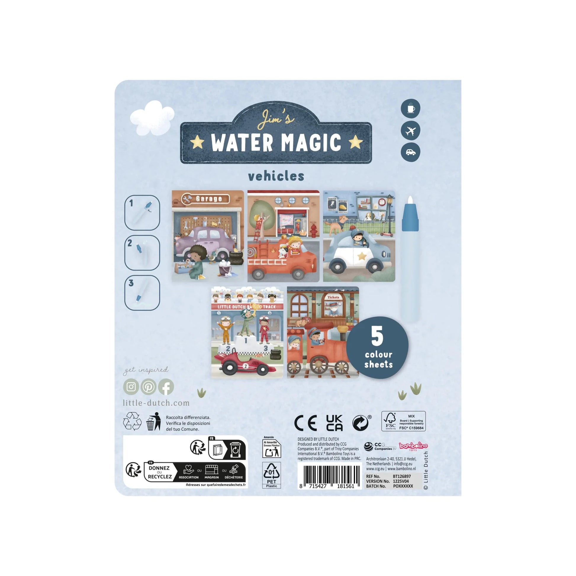Water Magic Book Jim – Livro Mágico de Pintura com Água