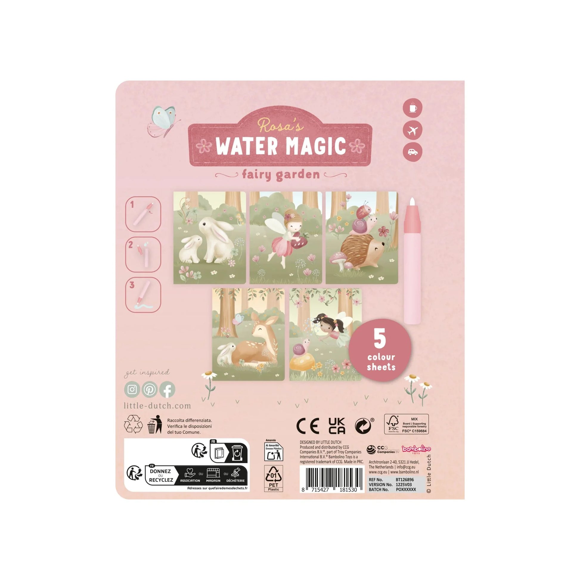 Water Magic Book Rosa – Livro de Pintura Mágico com Água