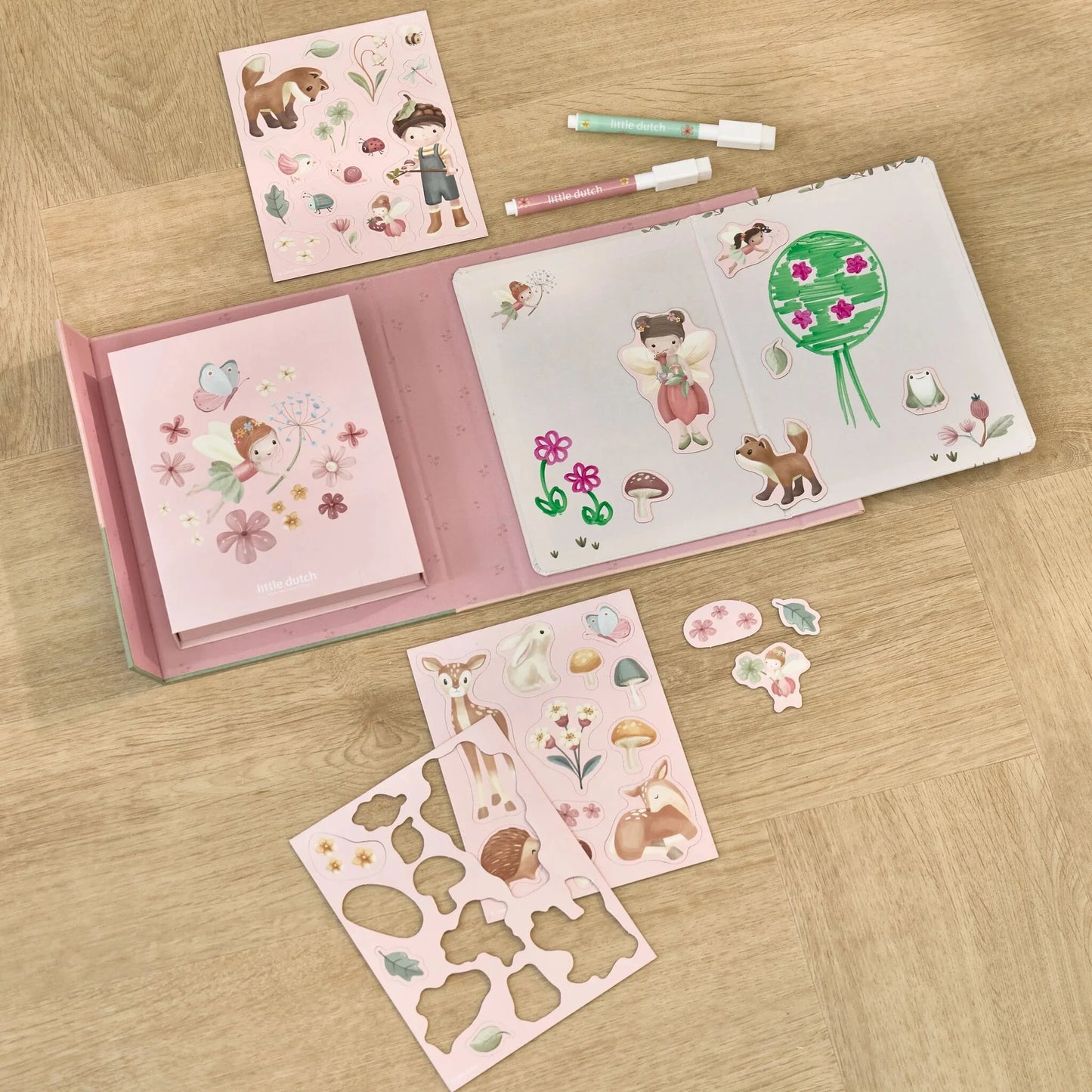 Conjunto Magnético Rosa Fairy Garden