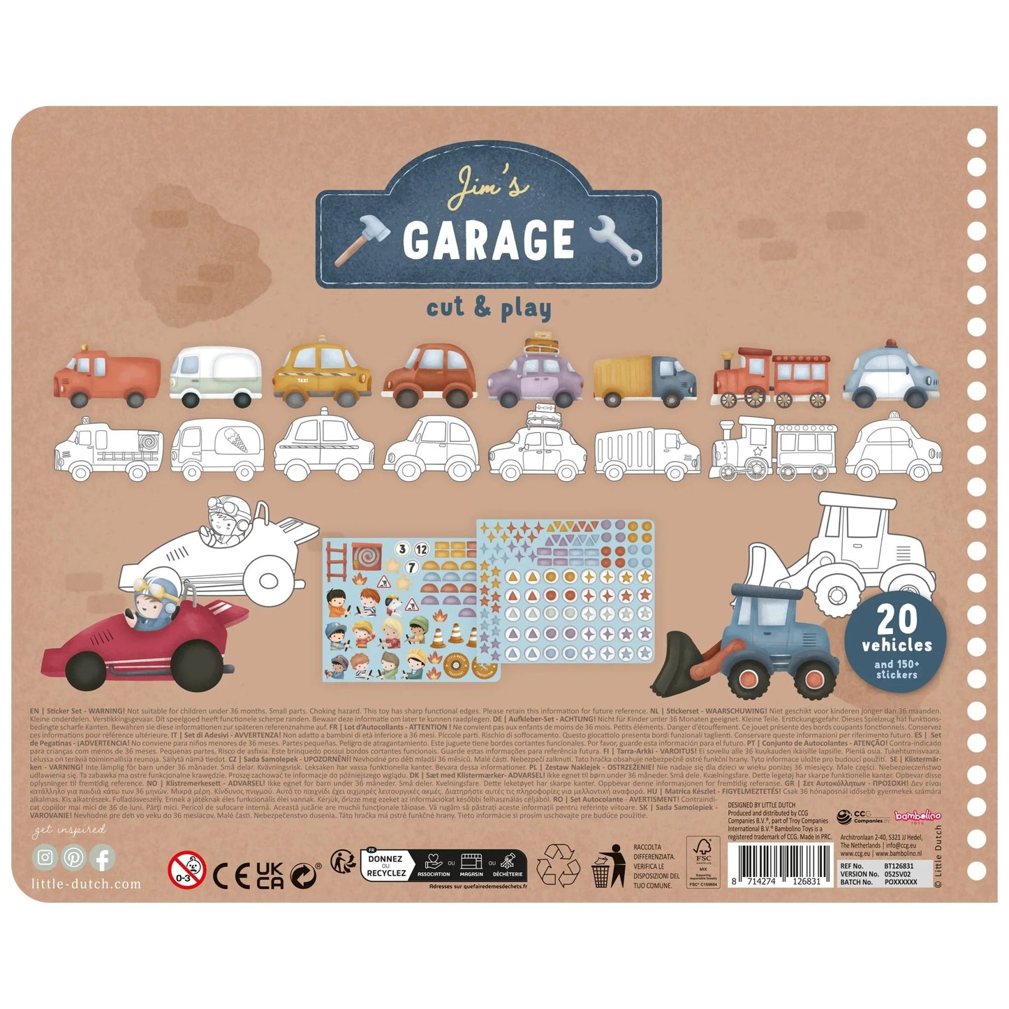 Livro de recorte com tesoura | A Garagem | Jim & Friends