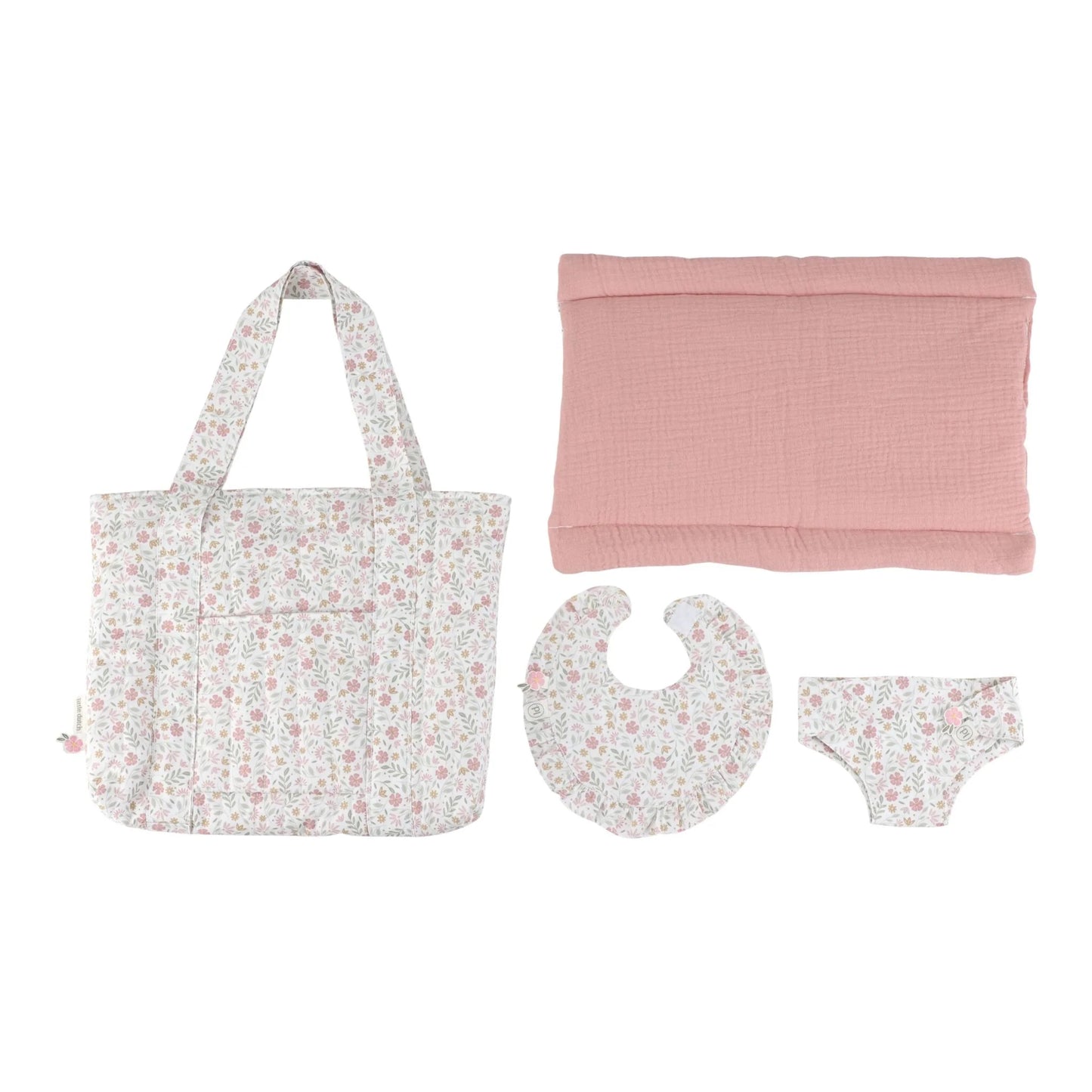 Little Dutch Mala de Fraldas para Bonecas – Soft Flowers (Essentials) | 3+ | LD4589