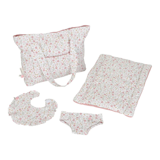 Little Dutch Mala de Fraldas para Bonecas – Soft Flowers (Essentials) | 3+ | LD4589
