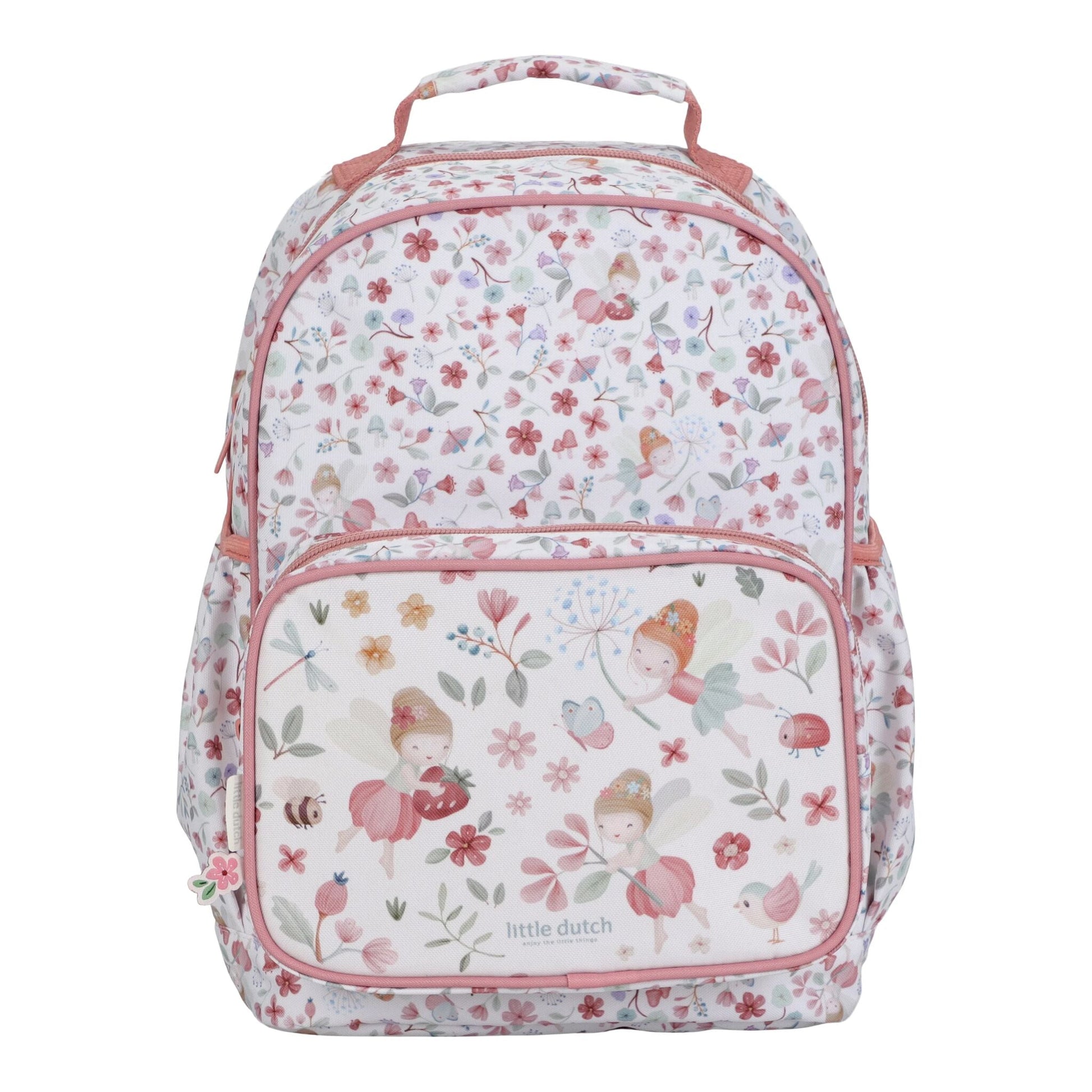 Mochila cor-de-rosa Fairy Garden 35 cm | little-dutch-mochila-fairy-garden-rosa-lollakids