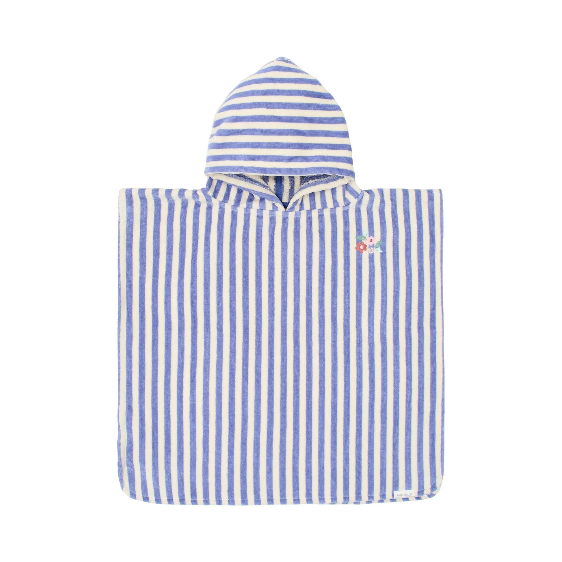 Poncho praia criança Dreamy Purple Stripe algodão orgânico