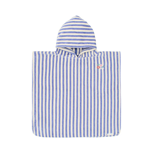 Poncho praia criança Dreamy Purple Stripe algodão orgânico