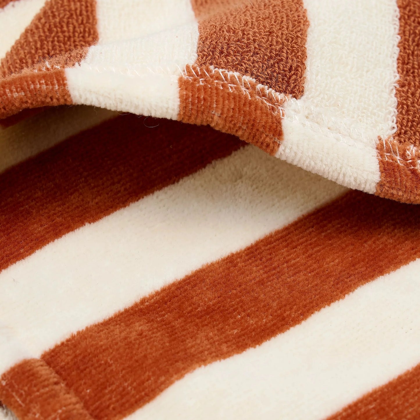 Poncho de Praia Infantil Ocean World Brown Stripes Algodão Orgânico