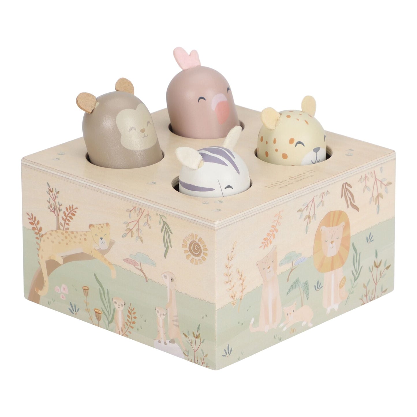 Vista de cima do Pop-up Safari Friends | little-dutch-pop-up-safari-friends-lollakids