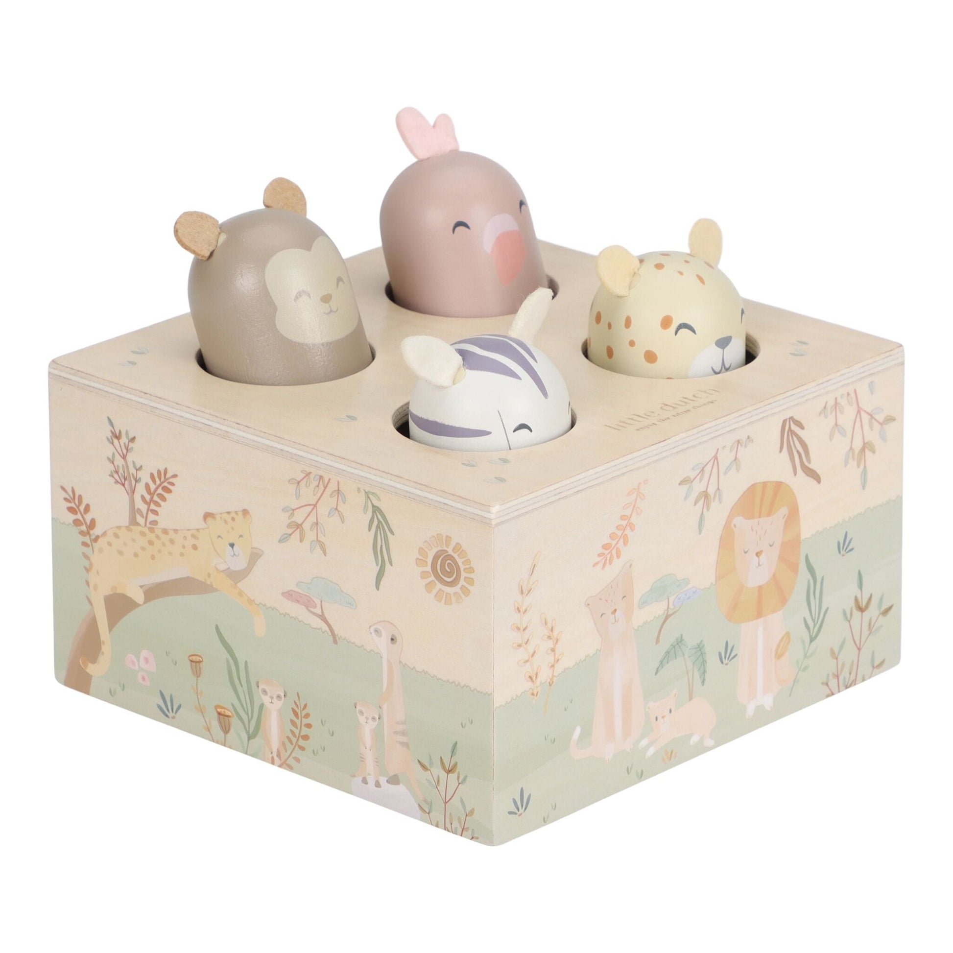 Vista de cima do Pop-up Safari Friends | little-dutch-pop-up-safari-friends-lollakids