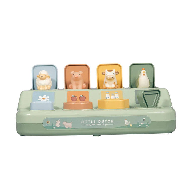 Brinquedo pop-up Little Farm bebé 10 meses