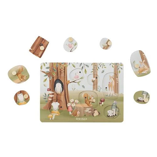 Puzzle de Encaixe com Som Forest Friends da Little Dutch