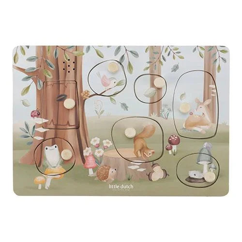 Puzzle de Encaixe com Som Forest Friends da Little Dutch