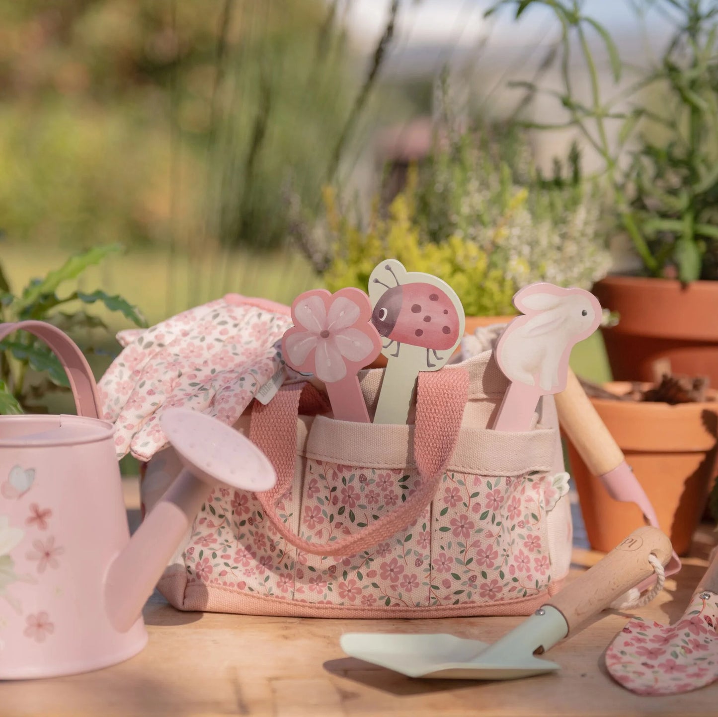 Conjunto de Jardinagem Infantil Little Dutch Fairy Garden Rosa
