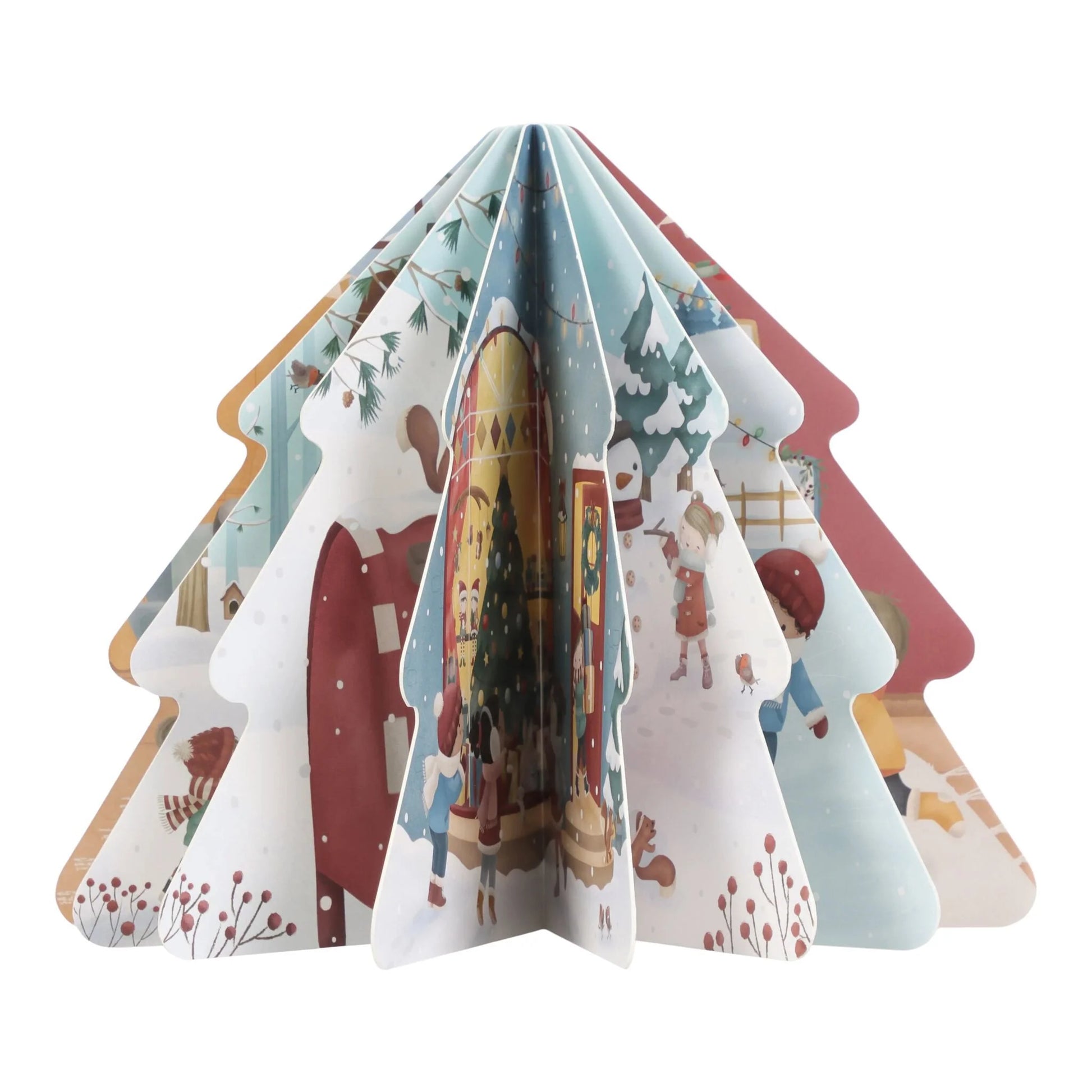 Livro de natal em forma de árvore