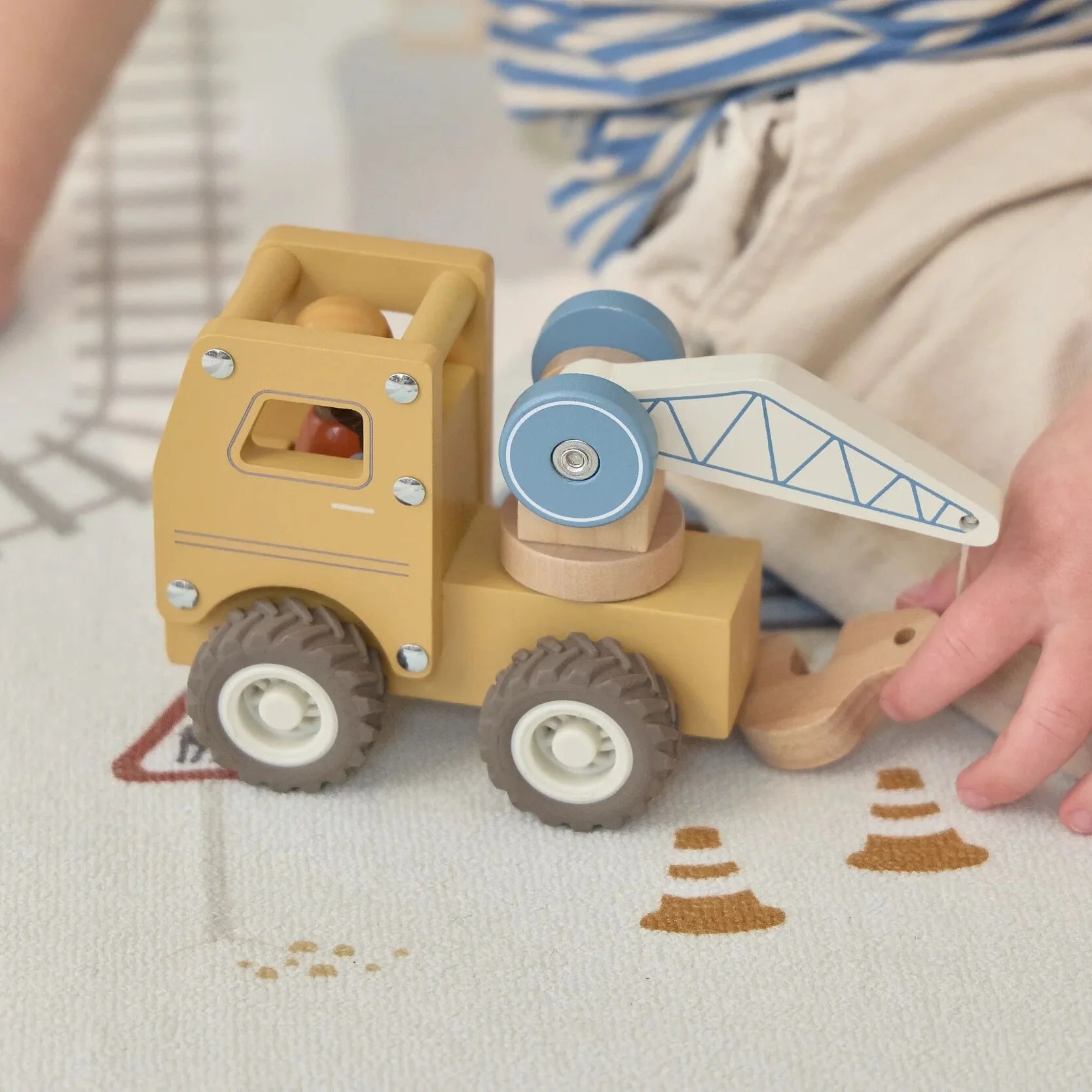 Tapete de Atividades Carros Bege Little Dutch | Tapete Infantil Estradas