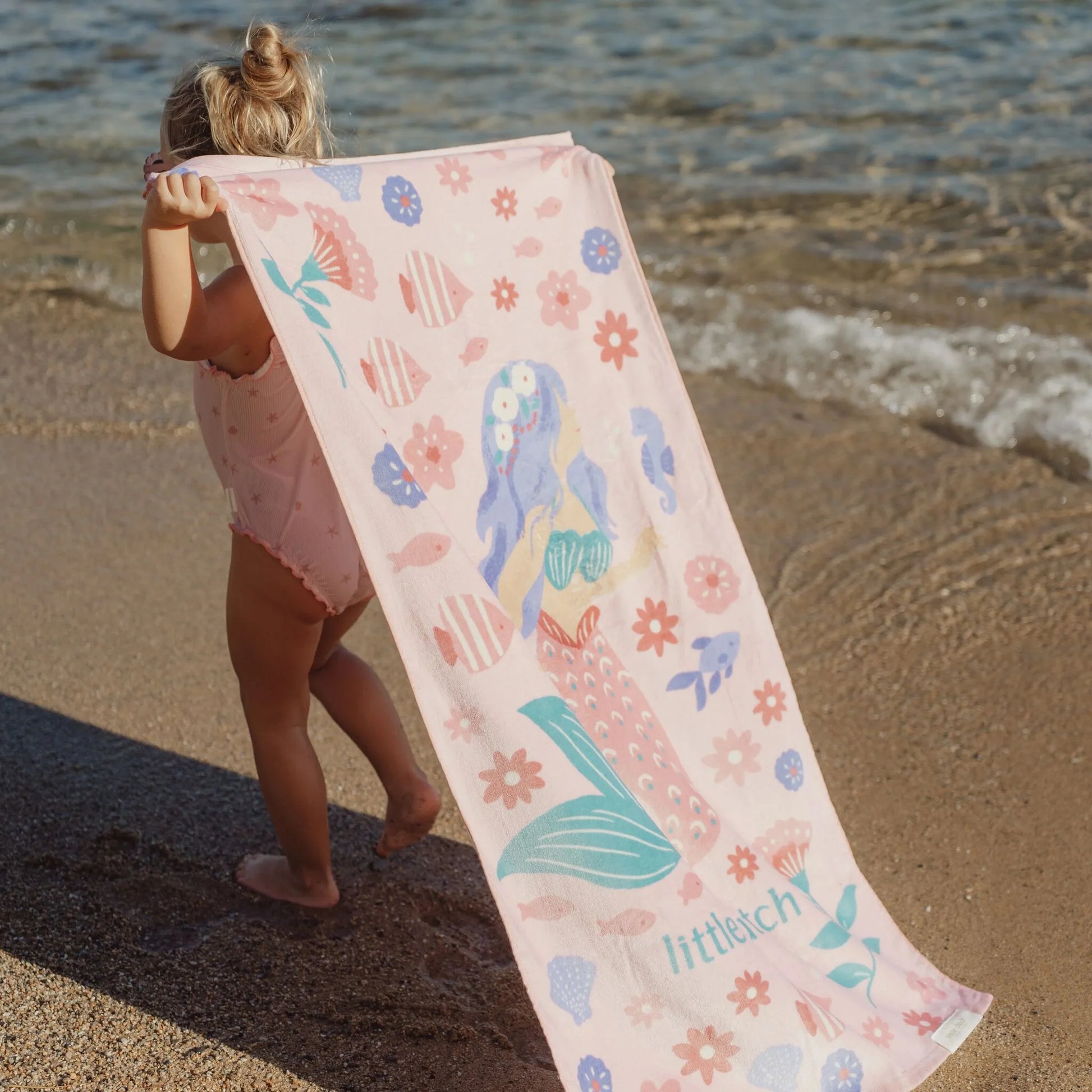 Toalha praia criança Dreamy Mermaid 60x120